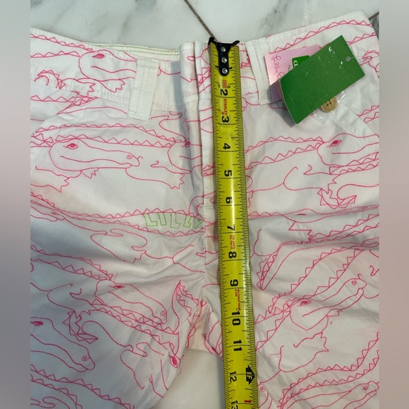 NWT Lilly Pulitzer Resort Fit Alligator Embroidered 9” Bermuda shorts size 2 - Picture 4 of 9
